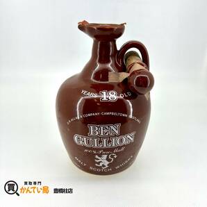 【未開栓】 BEN GULLION ベン グリオン ウィスキー WHISKY 18年 43％ 760ml 陶器 替え栓の画像1