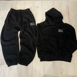 売切り！完売モデル NIKE × Stussy / ナイキ × ステューシー セットアップ パーカー スウェットパンツ ブラック SIZE:M 保管品 上下 の画像1