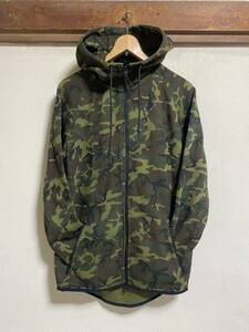 売切り！廃盤モデル NIKE / ナイキ TECH FLEECE テックフリース 迷彩パーカー グリーンカモ SIZE:M 着丈 71cm 身幅 52cm ネイマール着用