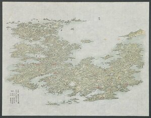 【五】古地図 鳥瞰図 天保十一年 マクリ