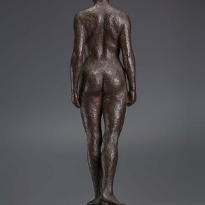 【五】日本芸術院会員 雨宮敬子 作 裸婦 ブロンズ 台座付 高51cmの画像10