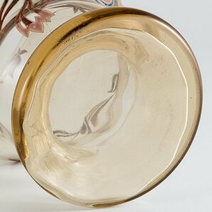 【五】エミール・ガレ エナメル彩花文花瓶 20世紀初頭の画像10