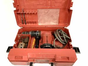 電動工具◆HILTI ヒルティ◆ハンマードリル TE22 ドリルビット多数／ケース付き 100V 中古動作品 ロータリーハンマードリル 