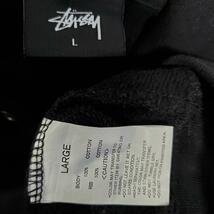 ステューシー STUSSY パーカー カモフラ ロゴ プリント プルオーバー 黒_画像8