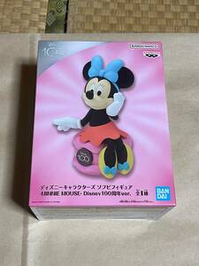 ディズニー キャラクターズ　ミニーマウス ソフビフィギュア -MINNIE MOUSE- Disney100周年ver. フィギュア　プライズ　クレーン　未開封