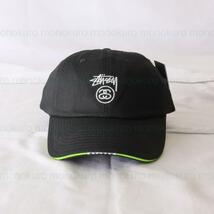 【新品】タグ付き STUSSY ステューシー SANDWICH VISOR LOW PRO CAP 帽子 ロー キャップ 綿 コットン ファッション 刺繍 BLACK ST36_画像3