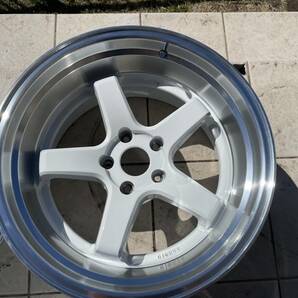 CLEAVE RACING FL53 18x9.5J +18 / 18x10.5J +15 5H-114.3 ホワイト 4本セット！！の画像5