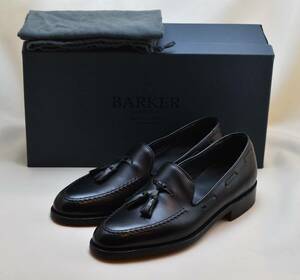 SALE!! BARKER UK5.5　4478DW15　バーカー　タッセルローファー 　ブラックカーフ　レザーソール　24-24.5cm相当 未使用品