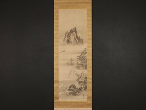 【模写】【伝来】sh9444〈雪僊〉山水図 中国画