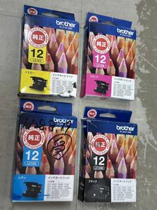 ② brother ブラザー LC12 4色セット インクカートリッジ 未使用 箱痛みあり LC12-4PK 