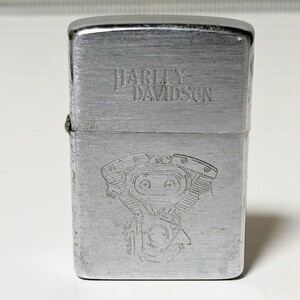 当時物 ZIPPO ジッポービンテージオイルライター HARLEY-DAVIDSON ハーレーダビッドソン エンジン シルバーカラー 1982年製 喫煙具 現状品