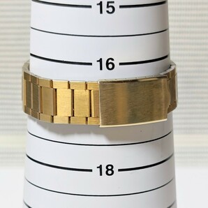当時物 希少レア SEIKO 6030-7060 セイコー シーガル 3針クオーツ ゴールド文字盤 メンズ ゴールドカラー腕時計 電池交換済 稼働品の画像10