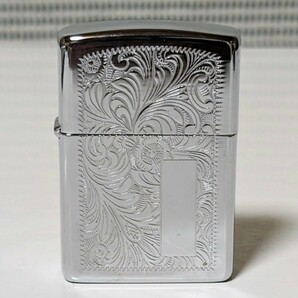 未使用保管品 当時物 ZIPPO ジッポービンテージオイルライター ベネチアン アラベスク 唐草模様 シルバーカラー 1995年製 喫煙具 現状品の画像2