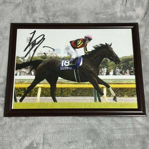 「競馬 ソングライン 戸崎圭太 直筆サイン入り A4写真 証拠有!!」ジャスティンミラノ 武豊 藤田菜七子 ゼッケン ルメール 大谷翔平 馬券 