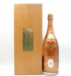 【同梱不可】マグナムボトル LOUIS ROEDERER CRISTAL ROSE 1989 ルイ ロデレール クリスタル ロゼ シャンパン 1500ml 箱入 B64102