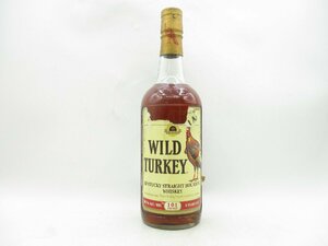 WILD TURKEY 8年 ワイルド ターキー ケンタッキー バーボン ウイスキー 金キャップ 750ml 50,5% 未開封 古酒 ※ラベル破れ G24326