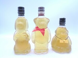 3本セット SUNTORY サントリー リザーブ 80ml クマさん ワンくん ゴリラさん 古酒 未開栓 ウイスキー G23189.G24246.B64766