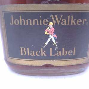 特大 JOHNNIE WALKER ジョニー ウォーカー ブラックラベル 金キャップ 2000ml ビッグボトル ラベル無し 古酒 未開栓 Q012718の画像4