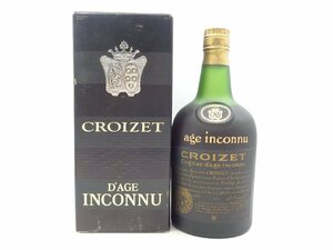 CROIZET AGE INCONNU クロアーゼ アージュ アンコニュ コニャック ブランデー 箱入 未開封 古酒 700ml X265277