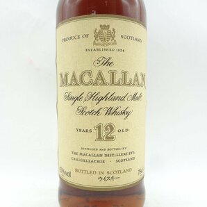 THE MACALLAN ザ マッカラン 12年 シングル ハイランド モルト スコッチ ウイスキー 旧ボトル 未開栓 古酒 750ml 43% X248625の画像5