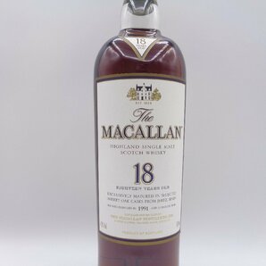 The MACALLAN 18年 ザ マッカラン 1991 シェリーオーク ハイランド シングル モルト スコッチ ウイスキー 箱入 700ml 43% X213944の画像6