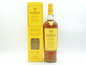 THE MACALLAN マッカラン エディション No.3 イエローラベル ハイランド シングル モルト スコッチ ウイスキー 箱入 700ml 48,3% X216326