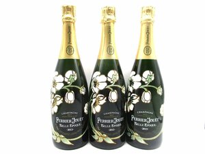 1円スタート 3本SET PERRIER JOUET BELLE EPOQUE 2013 ペリエ ジュエ ベルエポック ブリュット シャンパン 未開栓 X160643.X127304.P1062