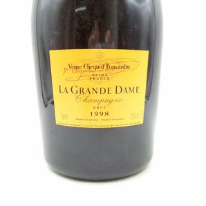 【1円】～ Veuve Clicquot LA GRANDE DAME 1998 ヴーヴクリコ グランダム ブリュット シャンパン 750ml ※液面低下 P031757の画像6