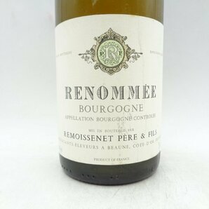 【1円】～ RENOMMEE BOURGOGNE 1992 REMOISSENET PERE & FILS ブルゴーニュ ルノメ ルモワスネ 白ワイン 750ml G25132の画像5