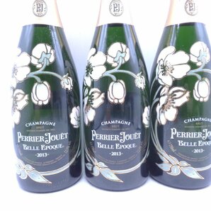 1円～ 3本セット PERRIER JOUET BELLE EPOQUE 2013 ペリエ ジュエ ベルエポック ブリュット シャンパン 未開栓 X112078.X160639.F98099の画像2