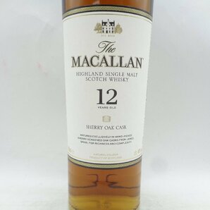 The MACALLAN 12年 ザ マッカラン シェリー オーク ハイランド シングルモルト スコッチウイスキー 700ml 40% 箱入 古酒 未開封 G24963の画像6