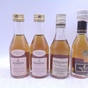 【同梱不可】コニャック ブランデー 等 ミニボトル 12本セット ヘネシー XO VSOP レミーマルタン マーテル 等 古酒 X257531の画像4