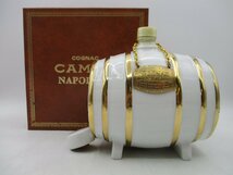 CAMUS NAPOLEONE カミュ ナポレオン 白 樽型ボトル 陶器 ブランデー 箱入 未開封 古酒 X267696_画像1