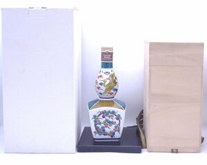 【同梱不可】SUNTORY WHISKY サントリー ウイスキー 九谷焼 陶器 未開封 古酒 500ml 43% 木箱 台座 古酒 未開栓 X253228