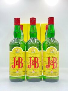 ST【同梱不可】 J&B ジャスティン ＆ ブルック ウイスキー特級 3本セット 750ｍl 43% 箱有 未開栓 古酒 Z046669