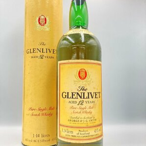 ST【同梱不可】GLENLIVET グレンリベット 12年 箱有 1140ml 40% 未開栓 古酒 Z046632の画像1