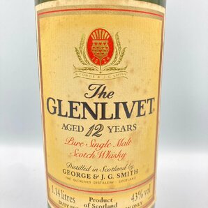 ST【同梱不可】GLENLIVET グレンリベット 12年 箱有 1140ml 40% 未開栓 古酒 Z046632の画像4