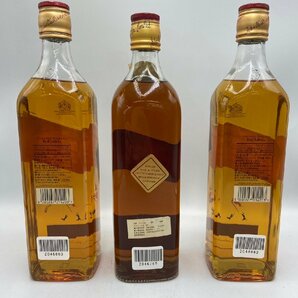 ST【同梱不可】ジョニーウォーカー 赤ラベル 3本セット 760ml 43%×1 700ml 40%×２ 未開栓 古酒 Z046765の画像4