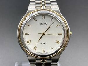 1円〜 動作品 SEIKO DOLCE／セイコードルチェ シェル文字盤 8N51-6010 クォーツ メンズ腕時計 