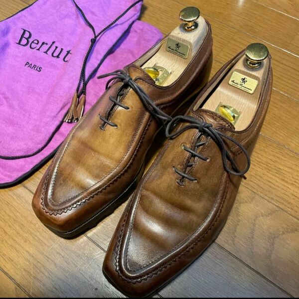 ベルルッティ BERLUTI ウルティマ ビジネスシューズ 革靴 ブラウン ドレスシューズ 本革