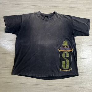 激レア スペシャル 80’s USA製 OLD STUSSY 黒タグ ステューシー スプレー缶 プリントTシャツ XXL ビンテージ vintage ナイロンジャケットの画像4