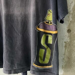 激レア スペシャル 80’s USA製 OLD STUSSY 黒タグ ステューシー スプレー缶 プリントTシャツ XXL ビンテージ vintage ナイロンジャケットの画像3