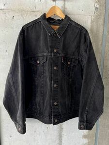 激レア スペシャル USA製 90’s Levi's リーバイス 70507-4159 L ブラックデニム ジャケット サルファ 黒 先染め ジージャン BIGE 506XX