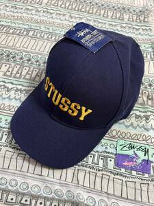 激レア スペシャル デットストック USA製 90‘s OLD STUSSY ベースボール キャップ 帽子 紺タグ ステューシー 黒タグ 80‘s 谷篤人着用 