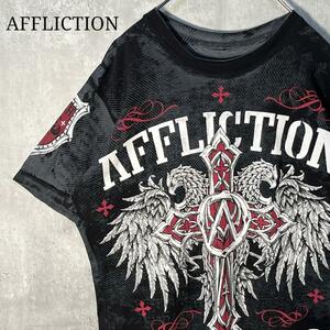 USA製☆ AFFLICTION アフリクション 両面プリントTシャツ