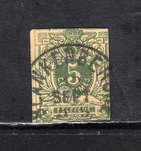 194055 ドイツ領邦バイエルン 1912年 葉書カットシェイプ 5c（フラン通貨建て）使用済