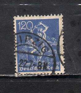 194117 Germany wai Maar also peace country 1922 year normal .. person 120pf violet blue used 