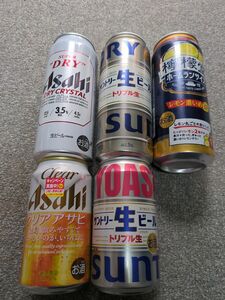 SUPER:DRY Asahi生ビール他、500ml3缶・350ml2缶セット ビール