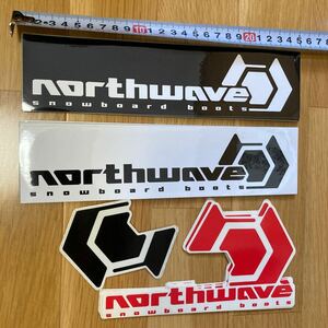 未使用 NORTHWAVE ステッカー SET 白10 黒9 赤8 黒マーク1 ノースウェーブ DRAKE 瀧澤　憲一　工藤　洸平 シール　スノーボード　SNOW