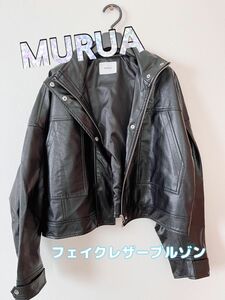 MURUA(ムルーア)フェイクレザーブルゾン